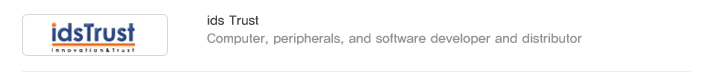 ids Trust Computer, peripherals, and software developer and distributor